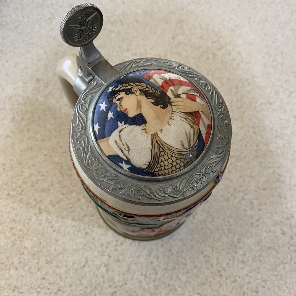 1992 Budweiser Archives Series Beer Stein Mug 1893 Columbian Exposition Lid Box - Picture 2 of 4
